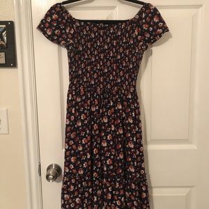 floral off the shoulder dress